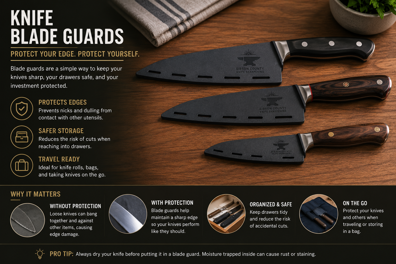 Knife blade guards