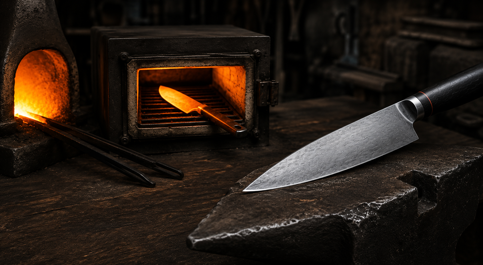 Knife blade heat treatment and tempering process